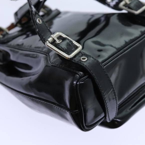 GUCCI Bamboo Backpack Patent leather Black Auth ar11692 - Picture 9 of 16